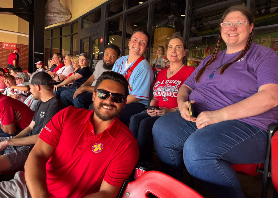 CNC team at a baseball game